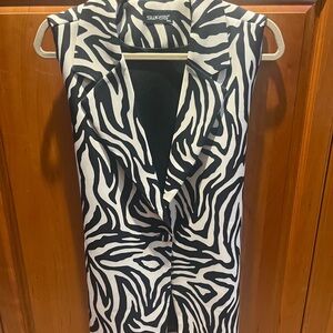 Black and White Zebra Print Women's Vest